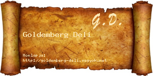 Goldemberg Deli névjegykártya